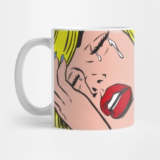 Blonde Sad Comic Girl Mug